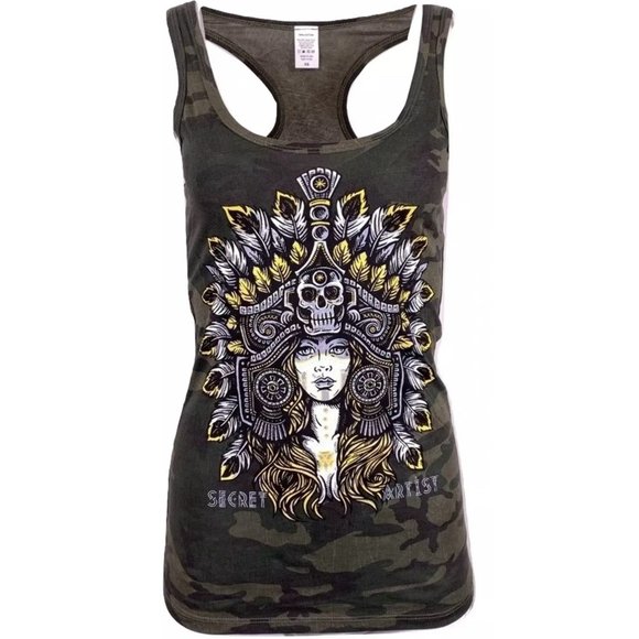 Affliction Tops - SECRET ARTIST by AFFLICTION Women's TANK ZUMA Tee